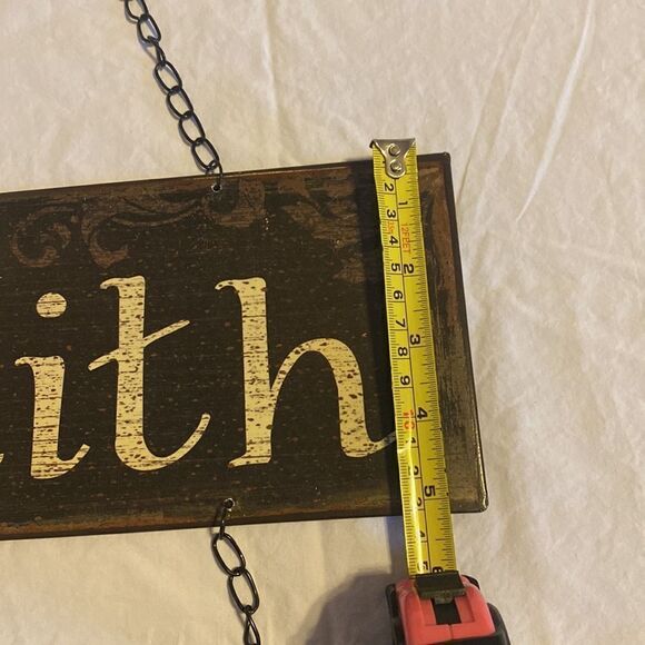 Faith Love Hope Metal Home Decor Multi Wall Sign EUC - Picture 8 of 12